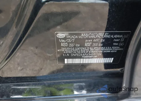 2018 Hyundai Sonata Se из США, поврежденный, VIN 5NPE24AF6JH597704